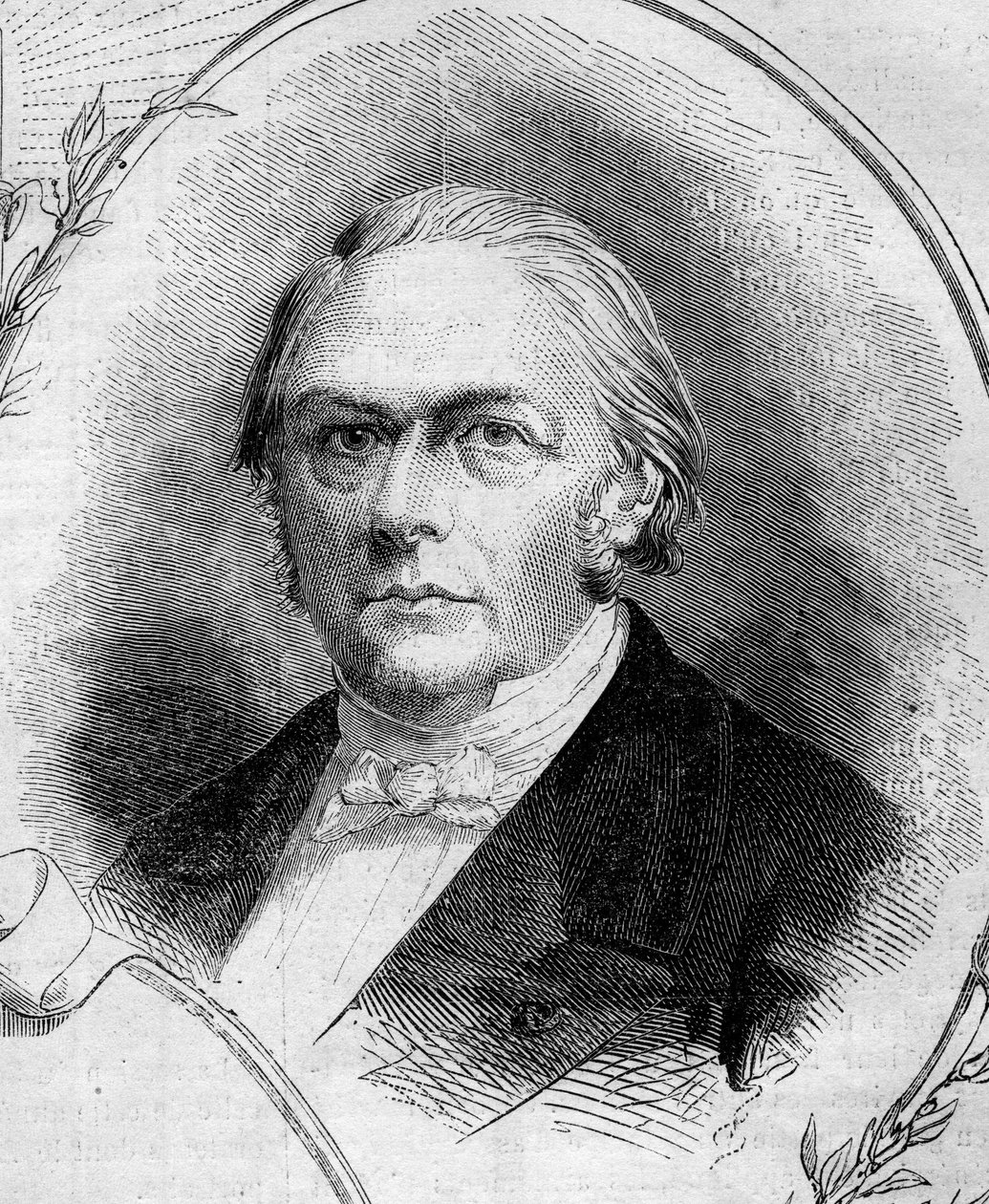 Porträt von Francois Jules Devinck, französischer Industrieller und Politiker. Gravur in „Le Monde Illustré“ Nr. 262 vom 19. April 1862 von French School