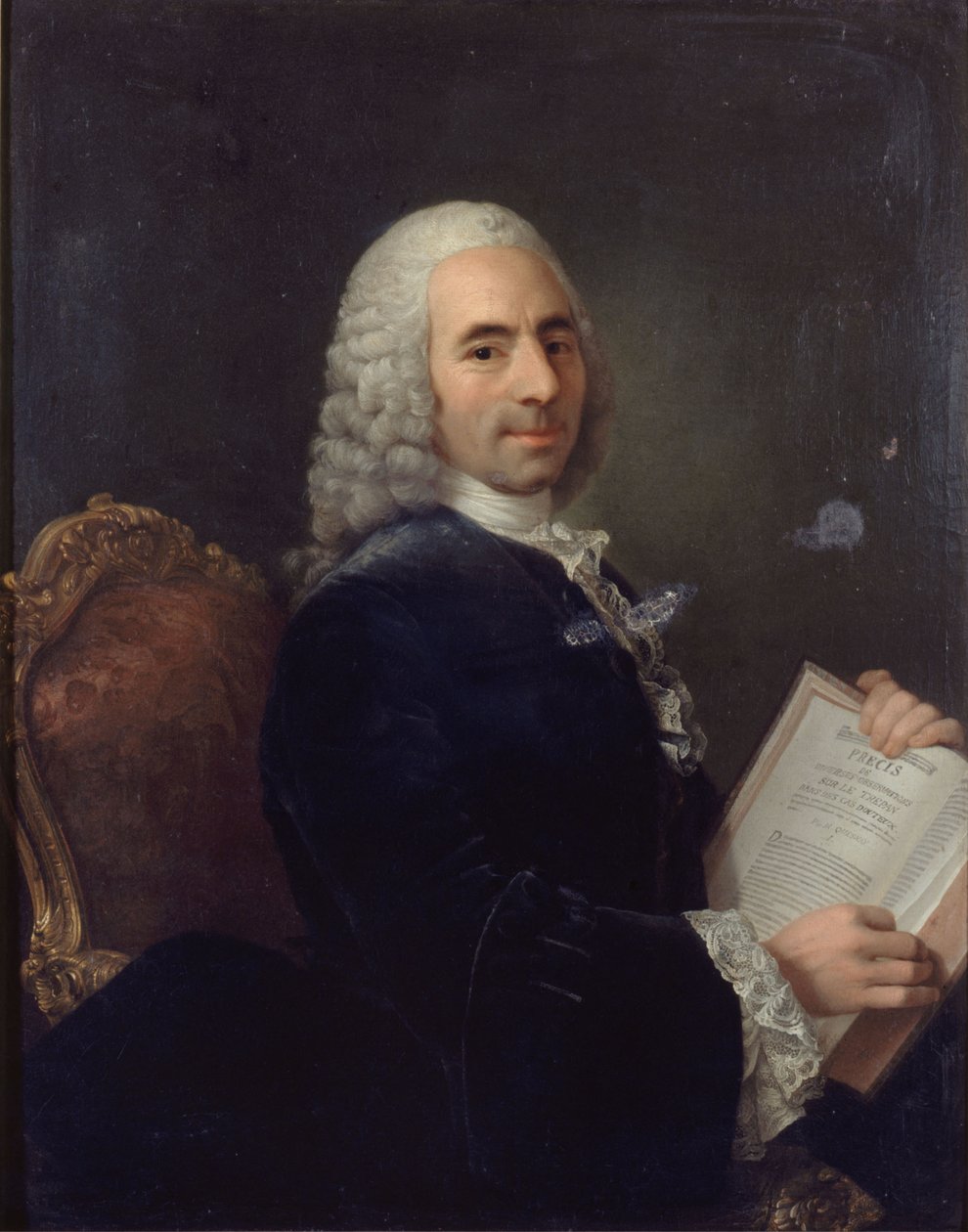 Porträt von Francois Quesnay (1694-1774), Arzt von Louis XV und Physiokrat, nach 1743 (Öl auf Leinwand) von French School