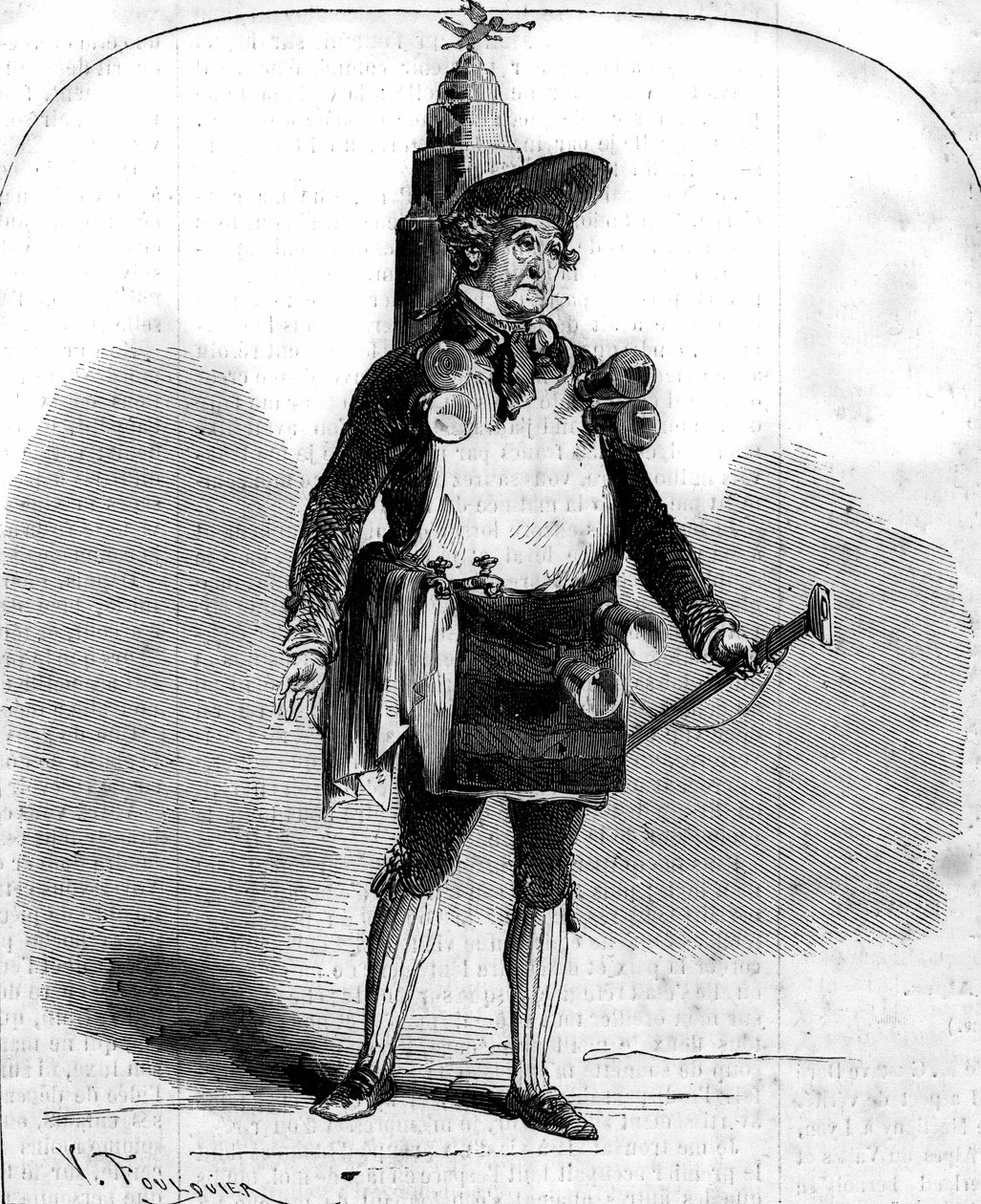 Porträt von Frederick Lemaitre (1800-1876), französischer Komiker in „Le Marchand de coco“ von Adolphe d