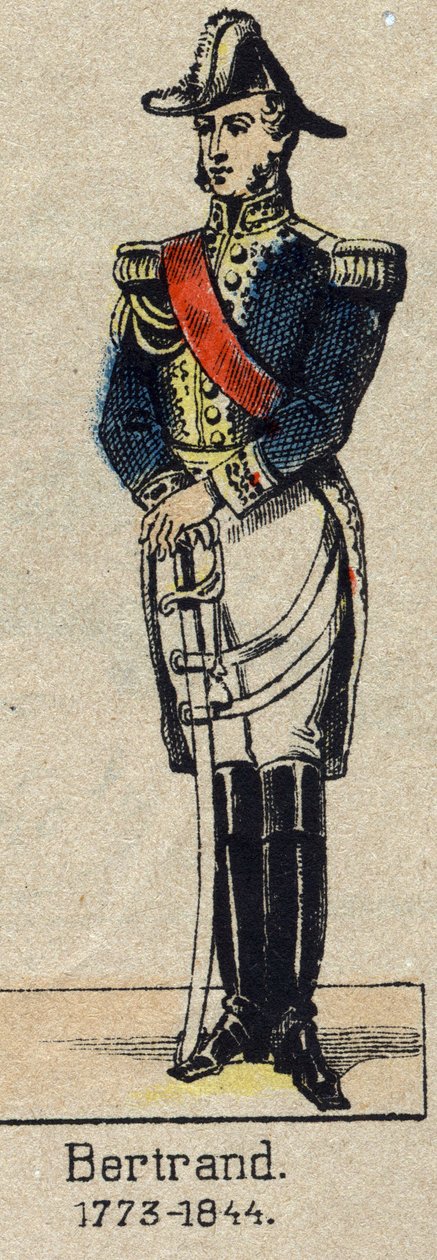 Porträt von General Henri-Gatien Bertrand (1773-1844), Graf des Kaiserreichs. Bild von Epinal aus dem späten 19. Jahrhundert. von French School