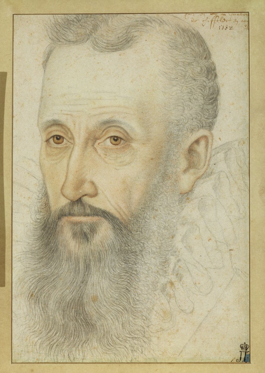 Porträt von George Talbot, 6. Earl of Shrewsbury (Kreide auf Papier) von French School