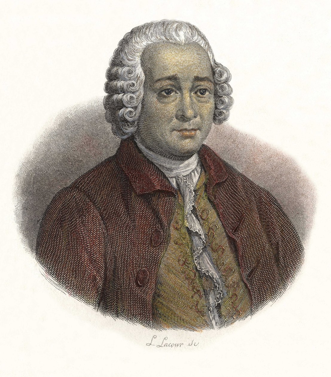 Porträt von Guillaume Chretien (Guillaume-Chretien) von Lamoignon de Malesherbes (1721-1794), französischer Magistrat. in „Porträts der nützlichen Männer“. von French School