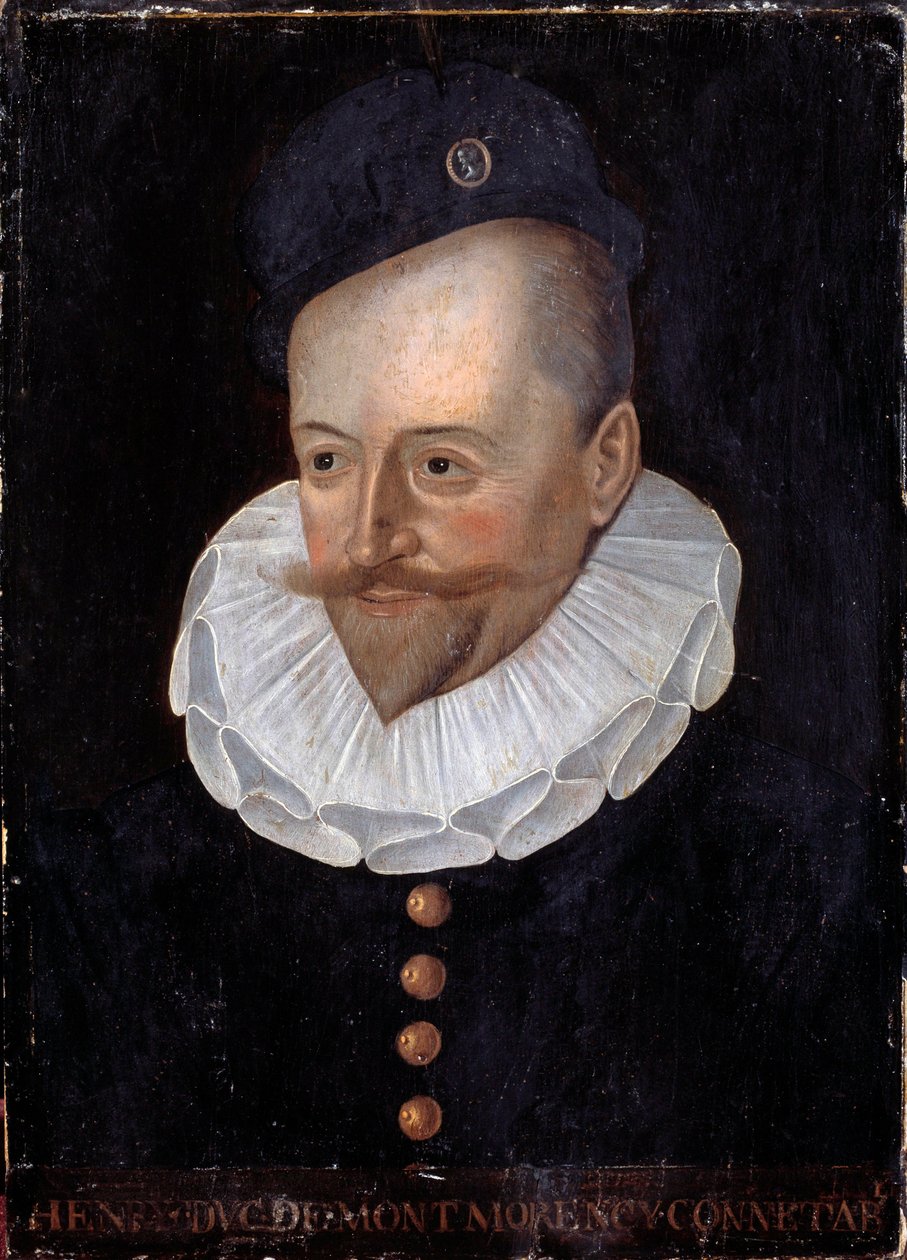 Porträt von Henri I Herzog von Montmorency, Konnetabel von Frankreich (1534-1614) Gemälde der französischen Schule des 16. Jahrhunderts. Dim. 0,31 x 0,22 m. Versailles, Schlösser von Versailles und Trianon von French School
