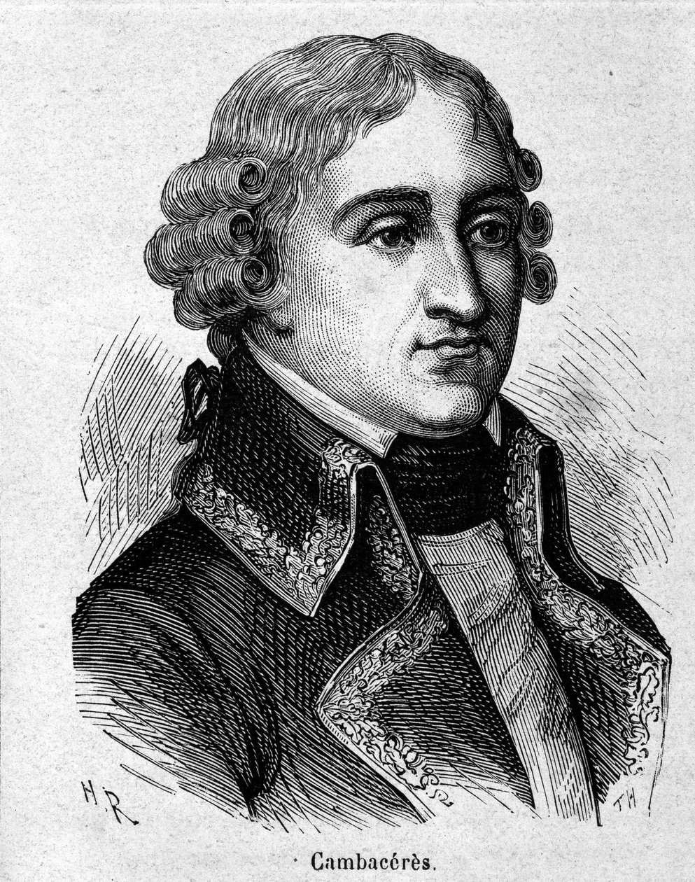 Porträt von Jean Jacques Régis de Cambacérès, Herzog von Parma, französischer Jurist und Politiker (1753-1824) - Gravur - in „L