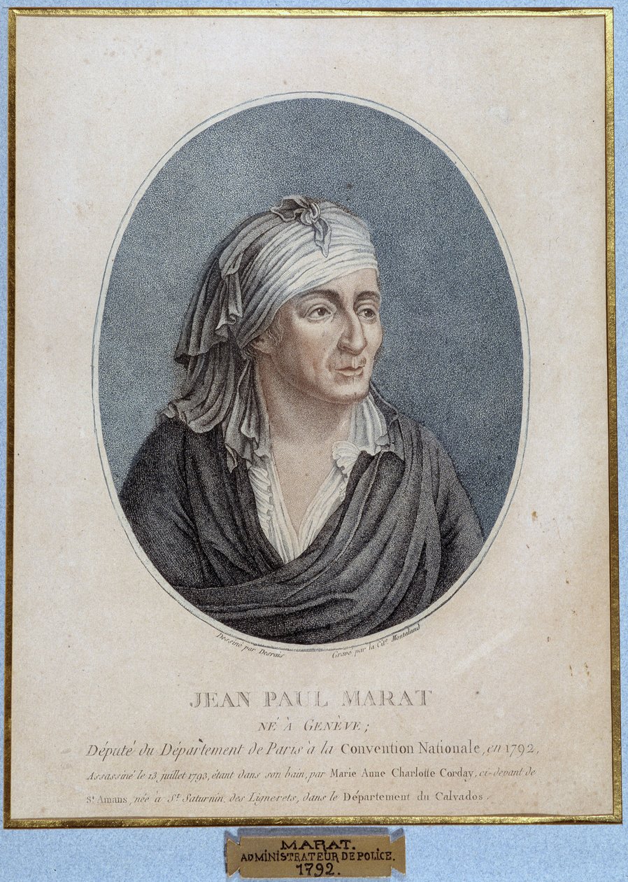 Porträt von Jean Paul Marat (1743-1793), französischer Arzt, Publizist und Politiker von French School