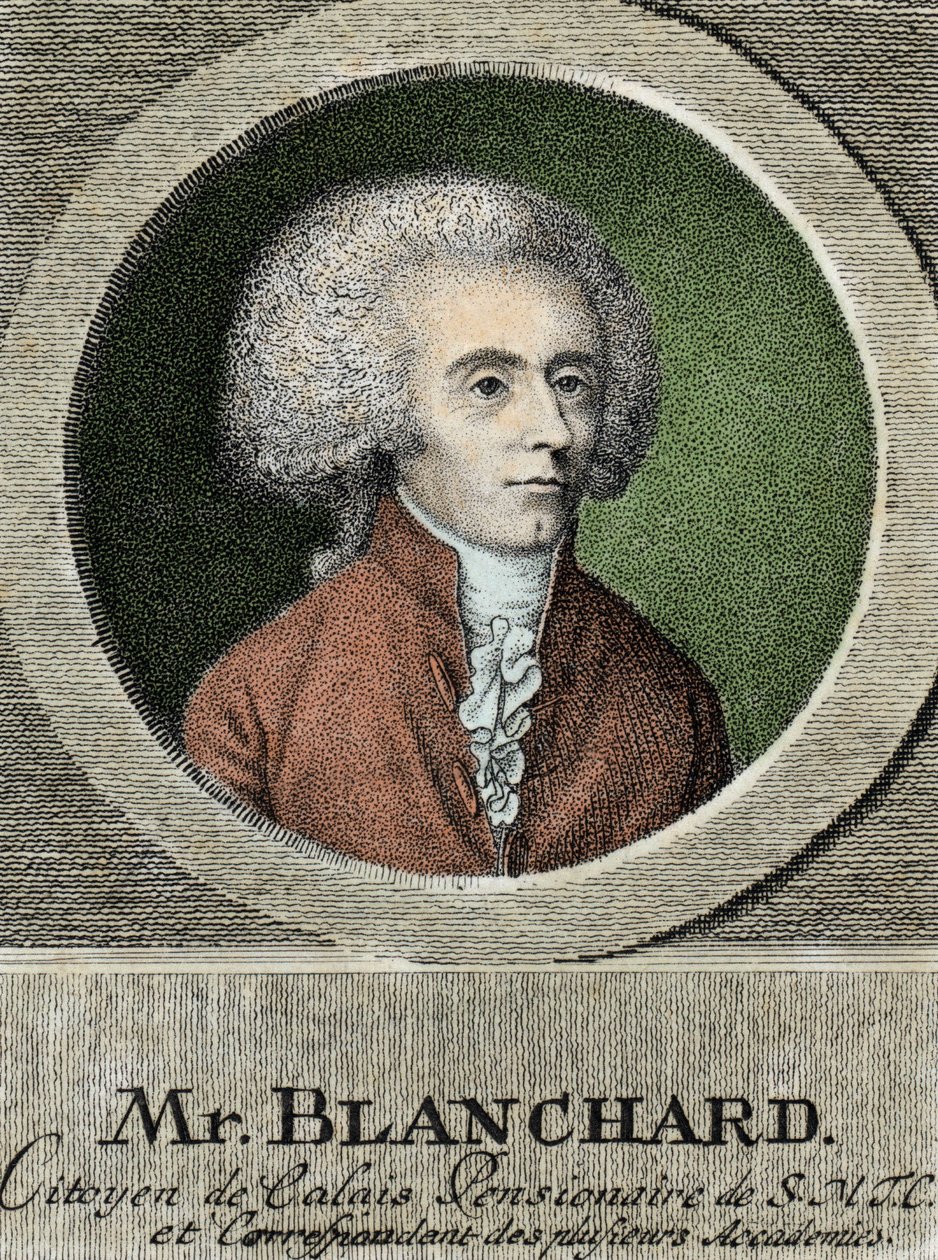 Porträt von Jean Pierre (Jean-Pierre) Blanchard (1753-1809), französischer Aeronaut. von French School