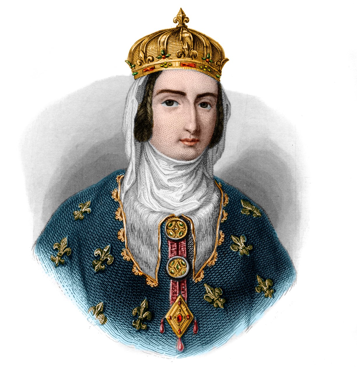 Porträt von Johanna I. von Navarra (1273-1305), Königin von Navarra und Frankreich von French School