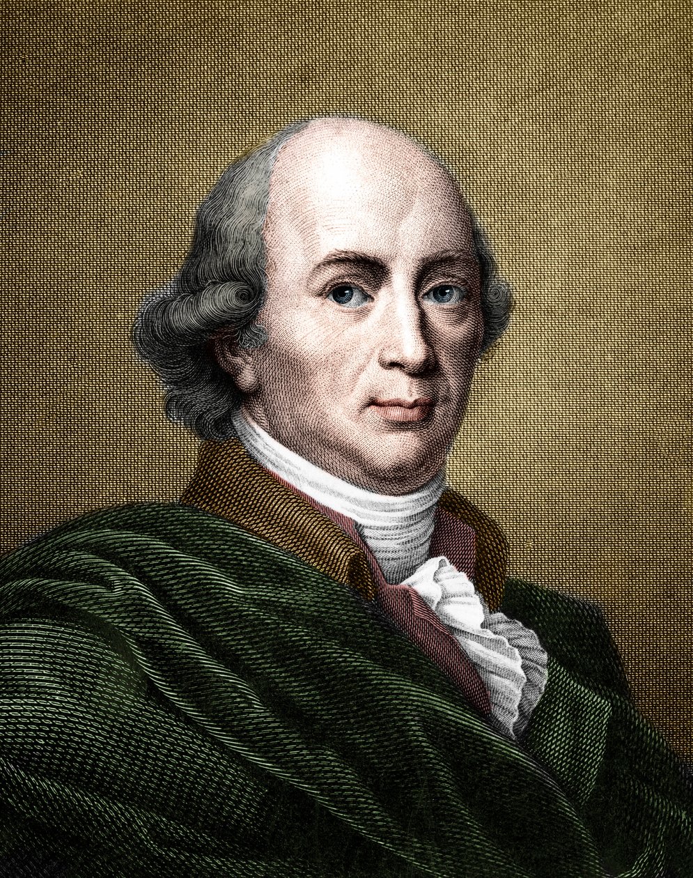 Porträt von Johann Gottfried Herder (1744-1803), deutscher Philosoph und Schriftsteller. (spätere Kolorierung) von French School