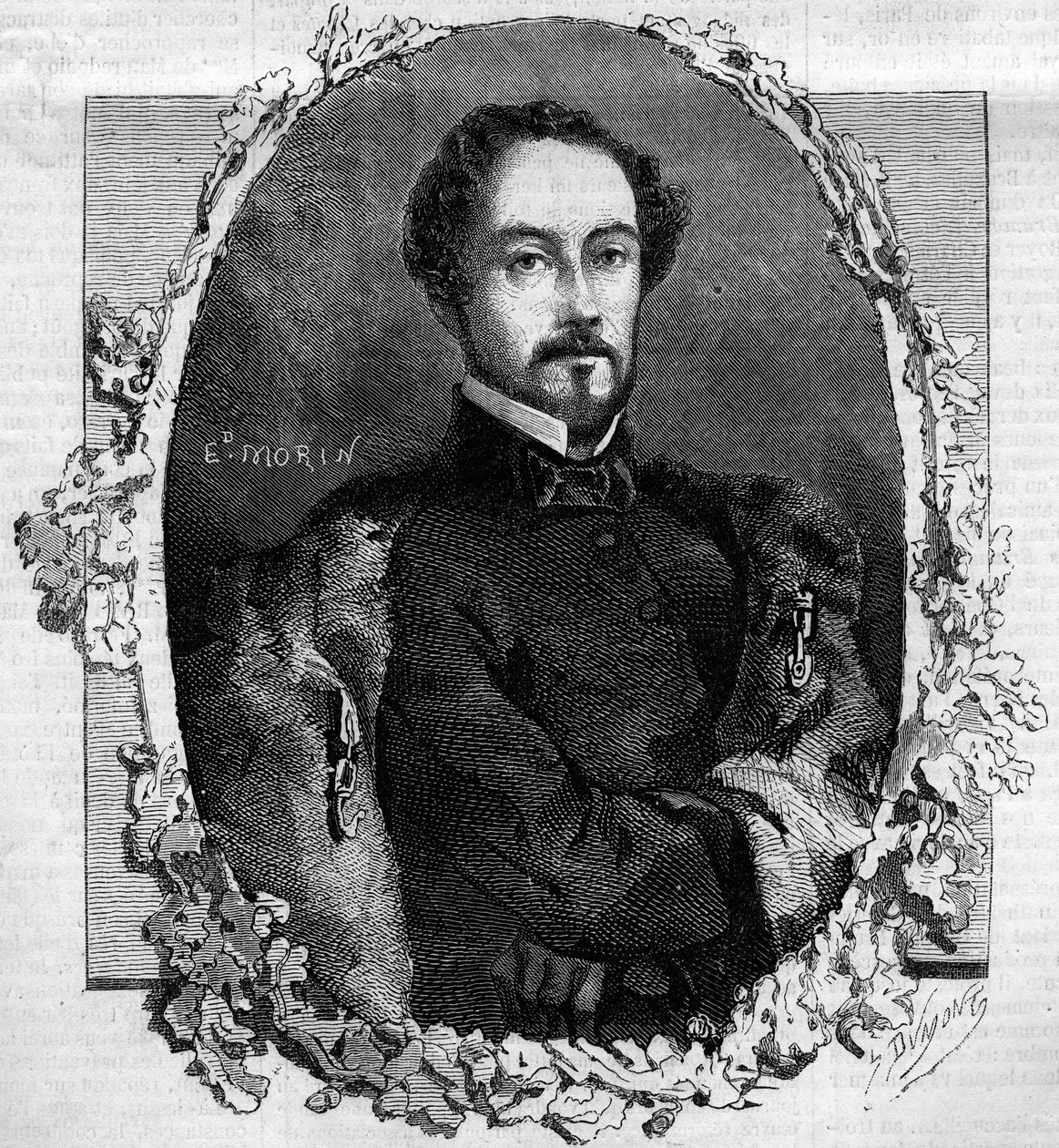 Porträt von Juan Prim y Prats, Graf von Reuss (1814-1870), spanischer General und Politiker. Gravur in „Le Monde Illustré“ Nr. 151 vom 3. Mai 1860 von French School