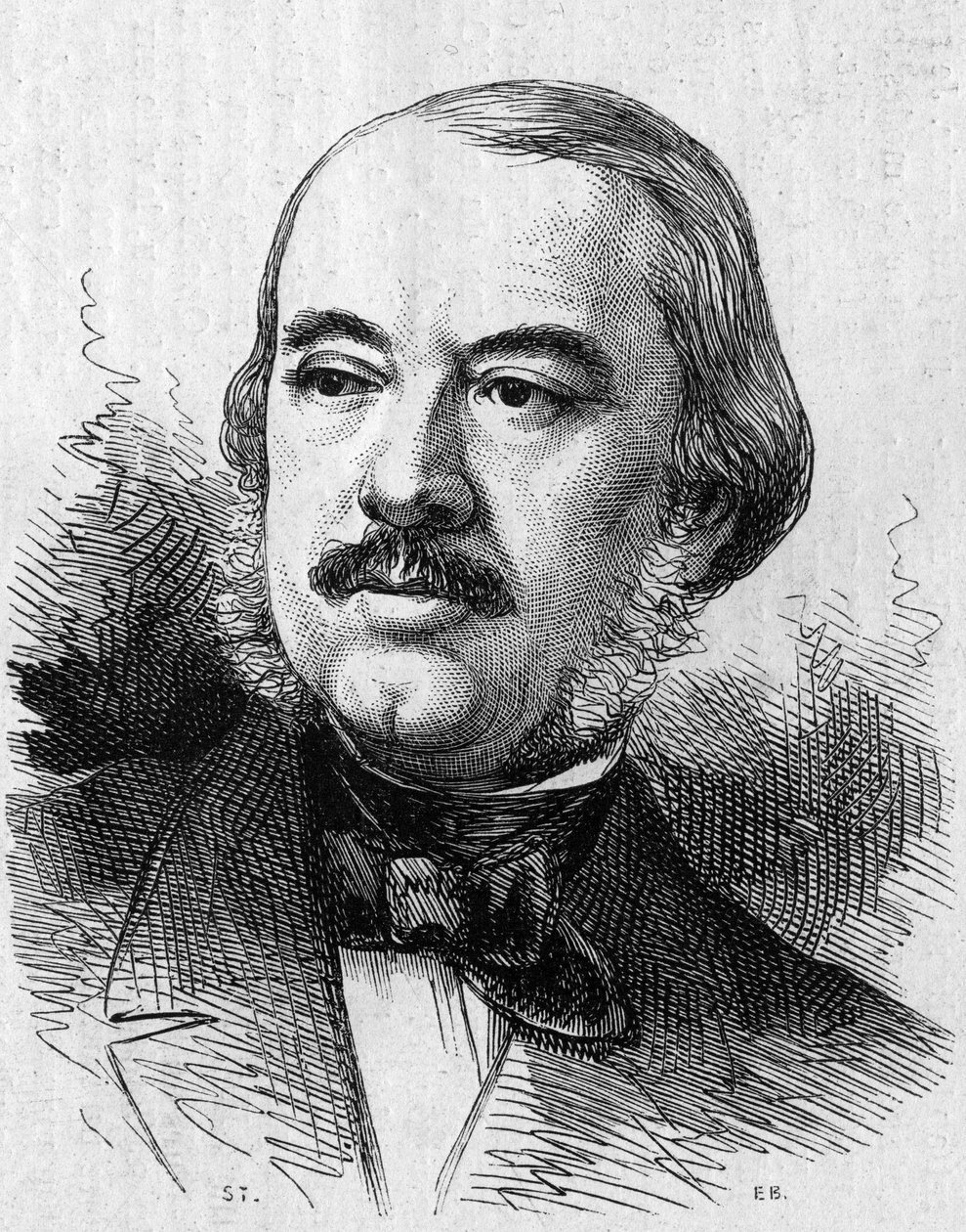 Porträt von Leon Laya, französischer Dramatiker. Gravur in „Le Monde Illustré“ Nr. 805 vom 14. September 1872 von French School