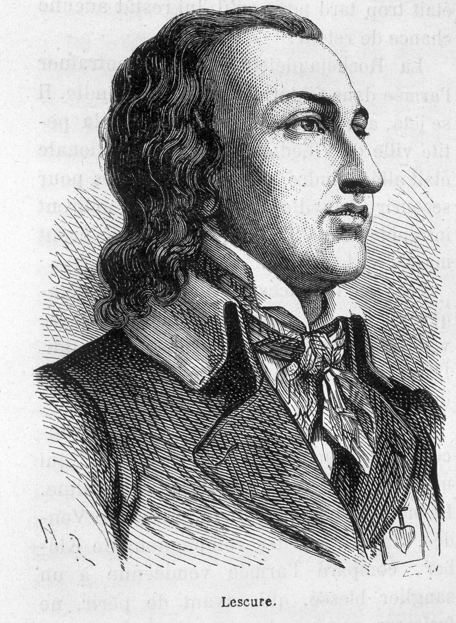 Porträt von Lescure, Vendée-Chef (1766-1793) - in „Die Geschichte Frankreichs“ von Henri Martin von French School