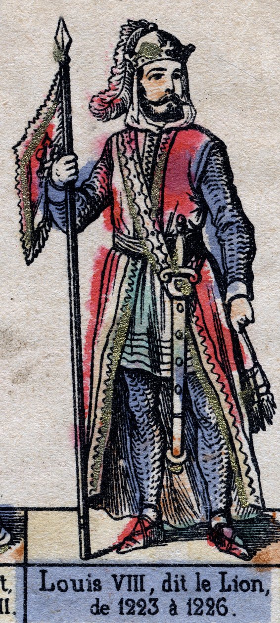 Porträt von Ludwig VIII. von Frankreich, genannt der Löwe (1187-1226) (Dynastie der Kapetinger). Illustration Ende des 19. Jahrhunderts von French School