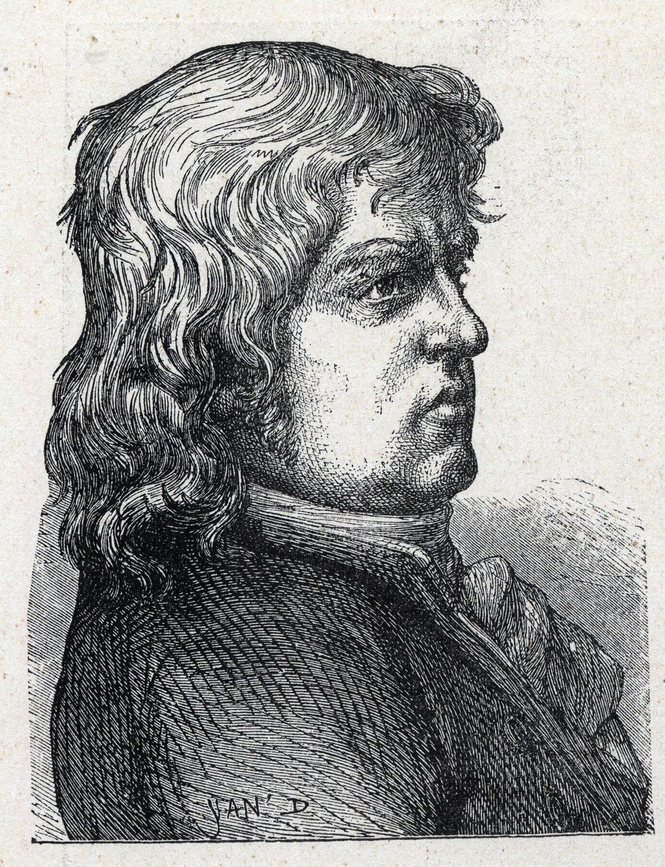 Porträt von Marc Guillaume Alexis Vadier (1736-1828), französischer Revolutionspolitiker. Gravur von 1889. Private Sammlung von French School