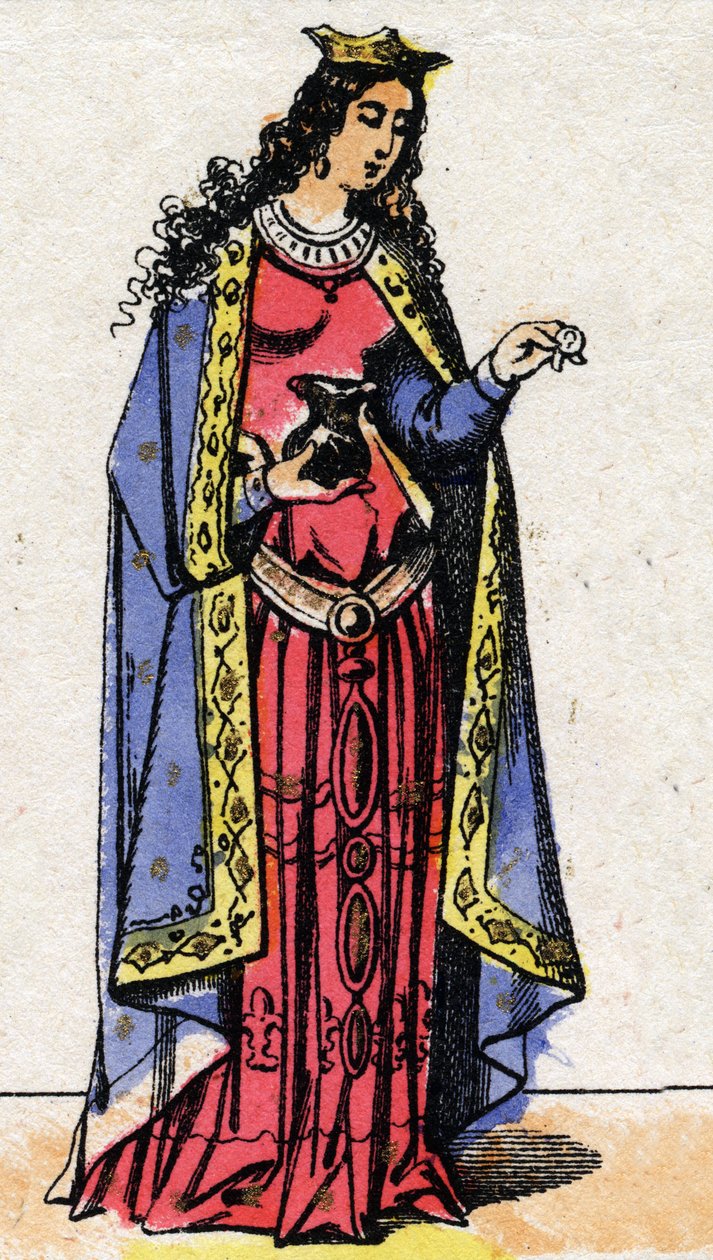 Porträt von Heilige Bathilde, Königin von Frankreich und Ehefrau von Clovis II. von French School