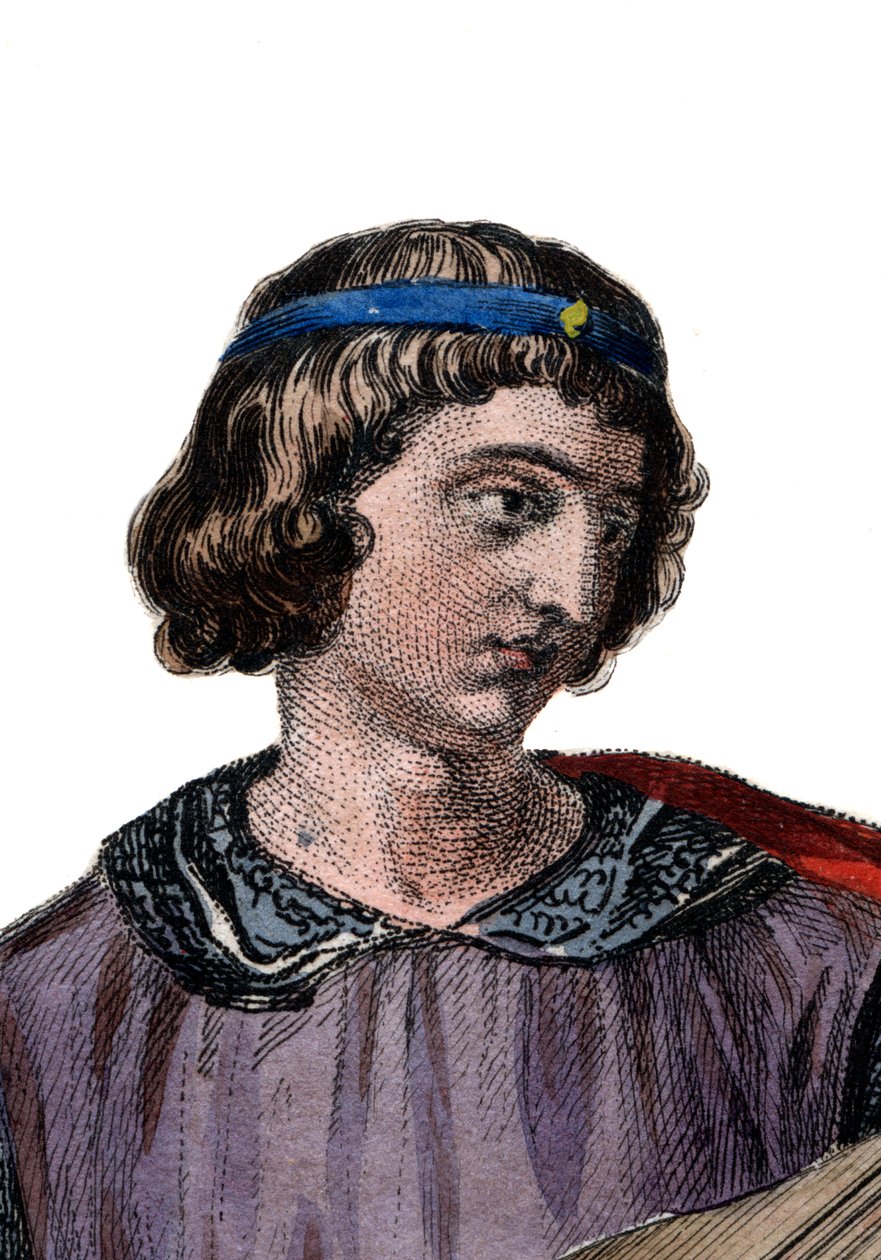 Porträt von Theobald I. (1201-1253), Graf von Champagne (als Theobald IV.) von Geburt an und König von Navarra ab 1234 von French School