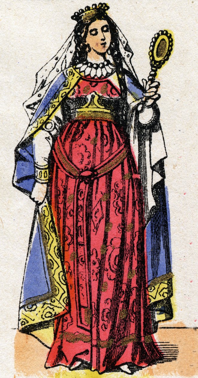 Porträt von Ultrogothe, Königin von Frankreich und Ehefrau von Childebert I. von French School