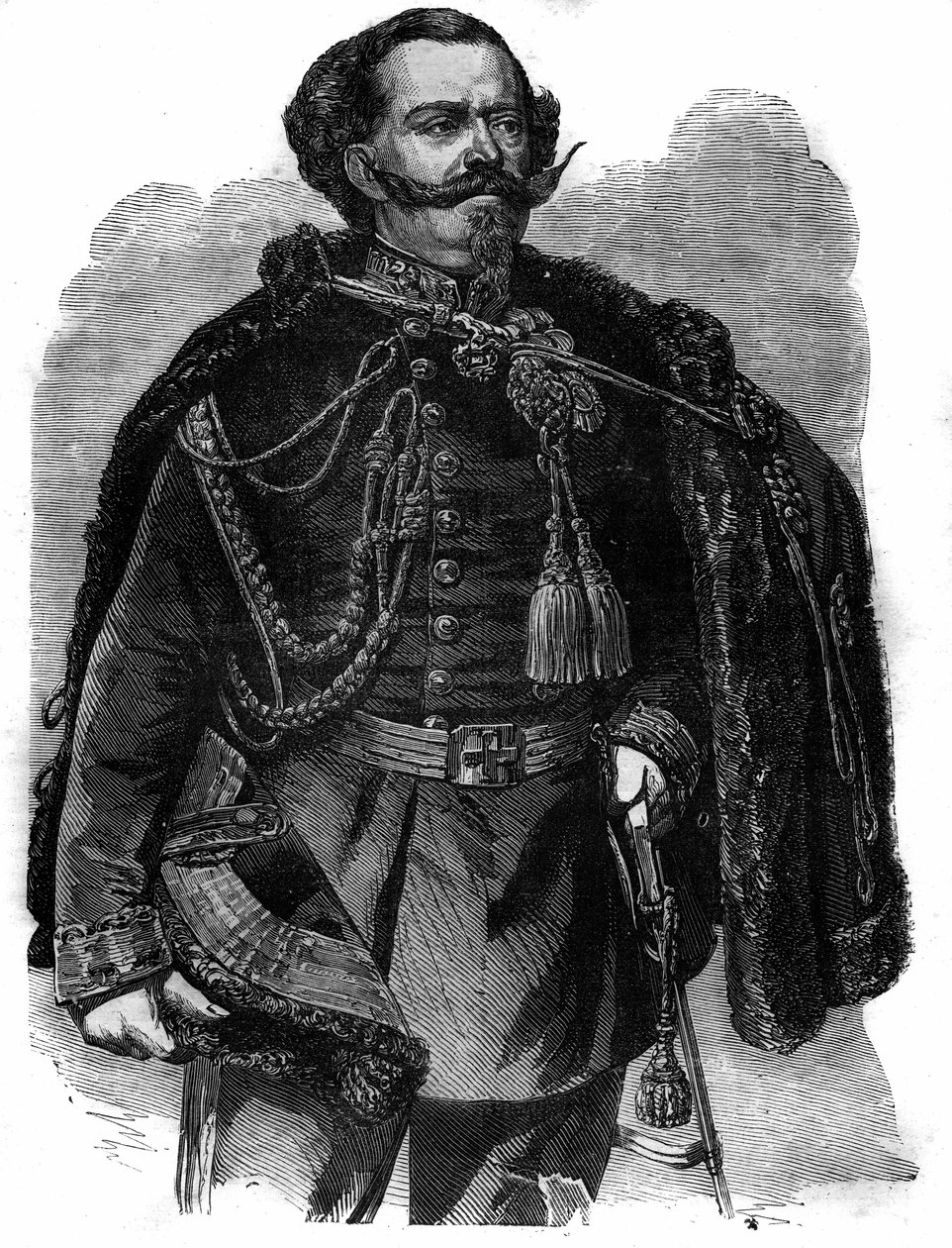 Porträt von Viktor Emanuel (Vittorio Emanuele II di Savoia oder Viktor-Emmanuel) von French School
