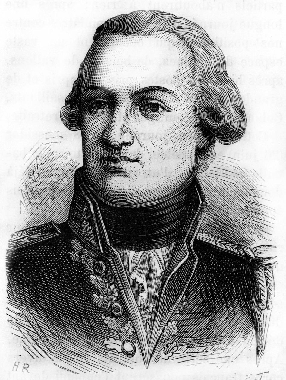 Porträt von Villaret-Joyeuse (Graf von Villaret de Joyeuse), französischer Admiral (1750 - 1812) - in „L