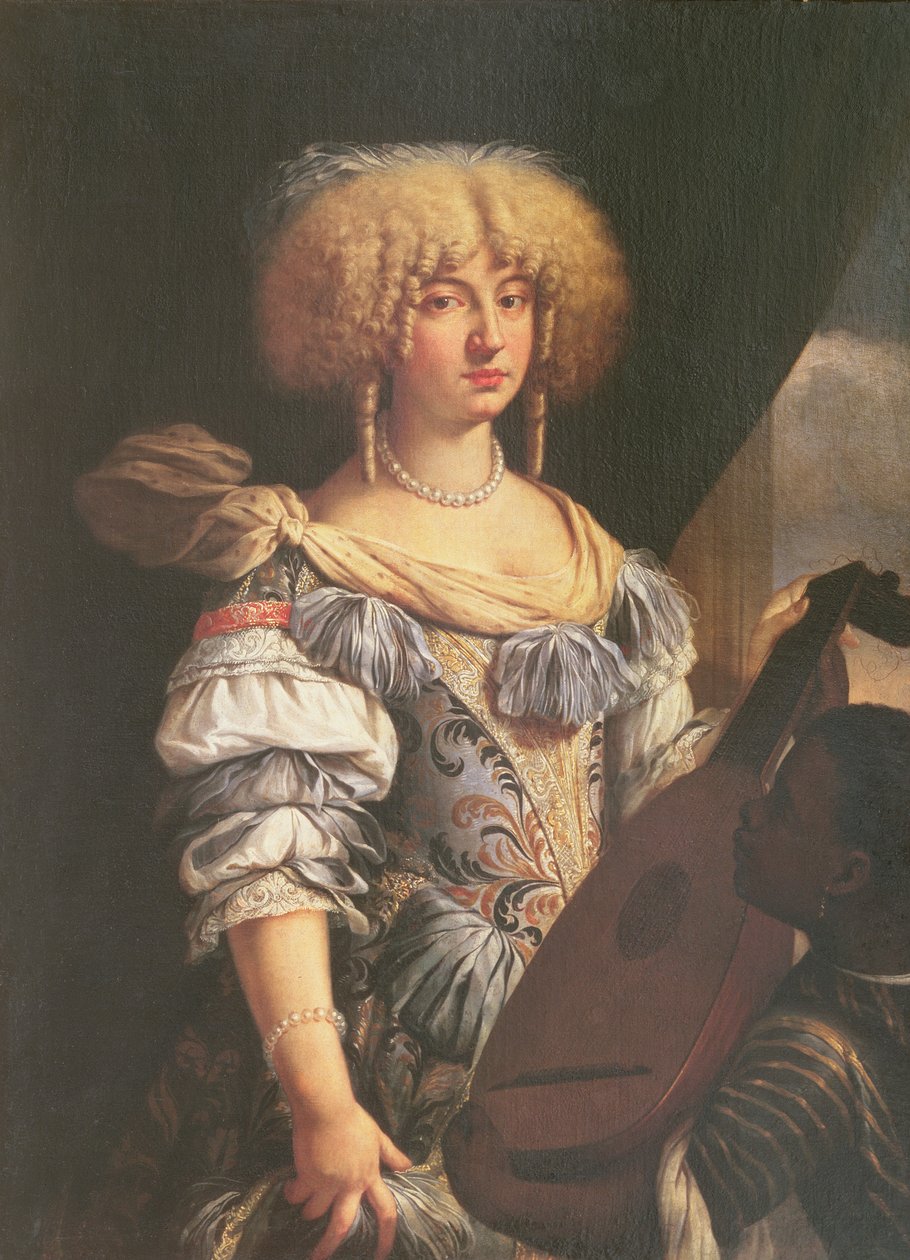 Porträt einer Frau mit einem maurischen Pagen von French School