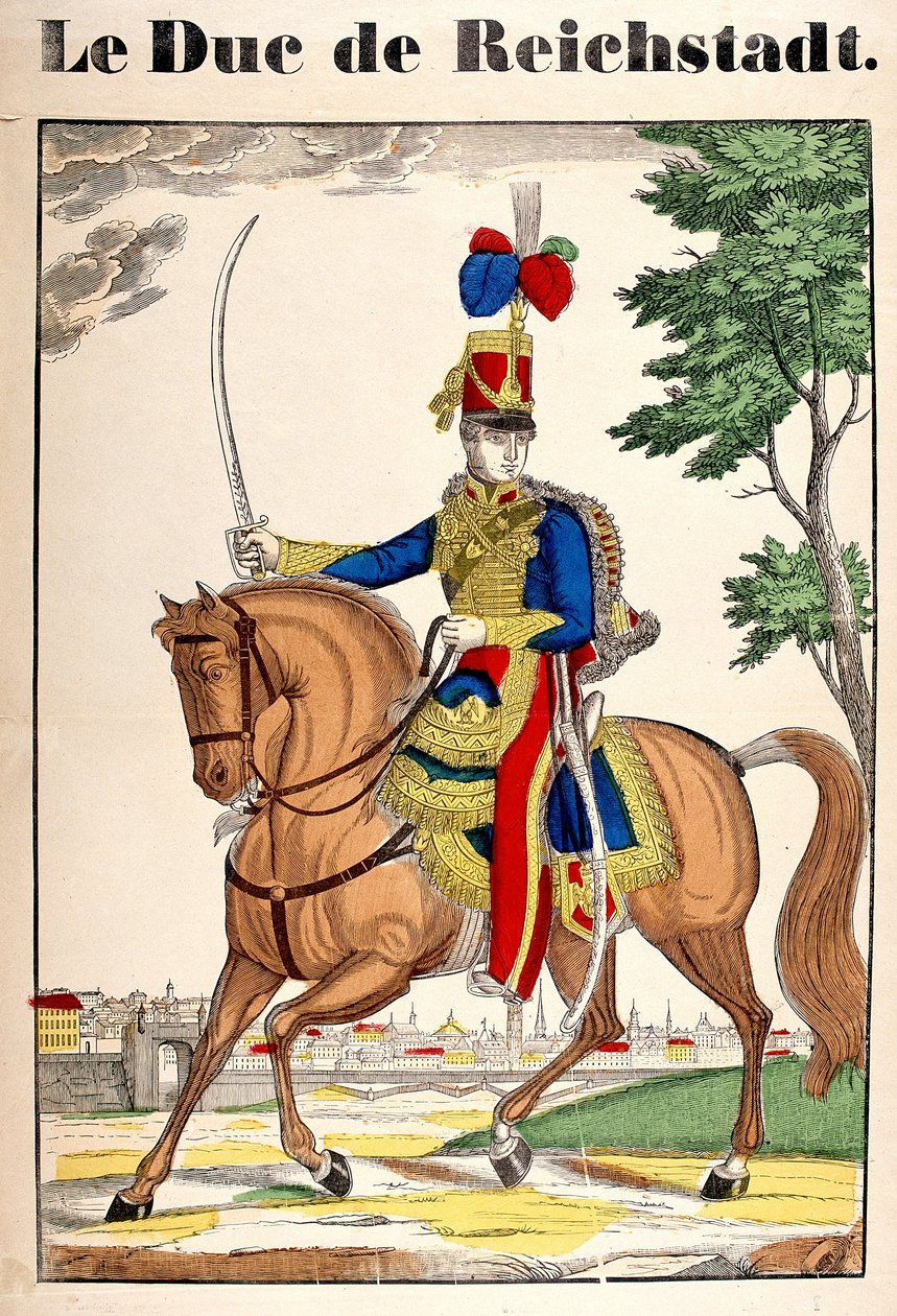 Porträt des Herzogs von Reichstadt, Napoleon II., Sohn von Kaiser Napoleon I. (1769-1821). Bild von Epinal. von French School