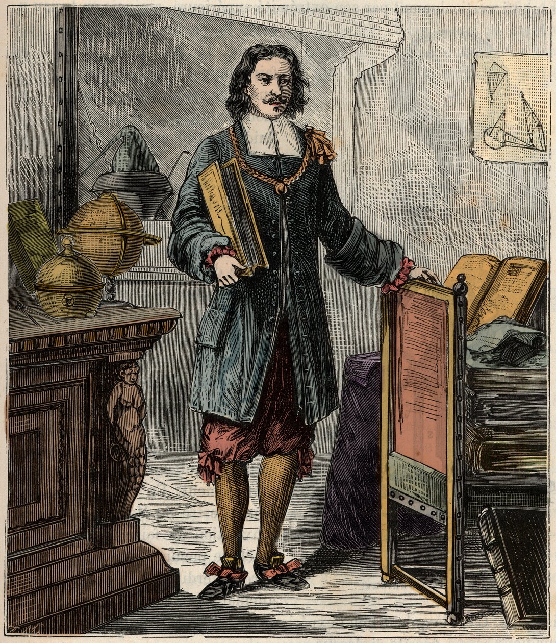 Porträt des deutschen Ingenieurs und Physikers Otto von Guericke (1602-1686) von French School