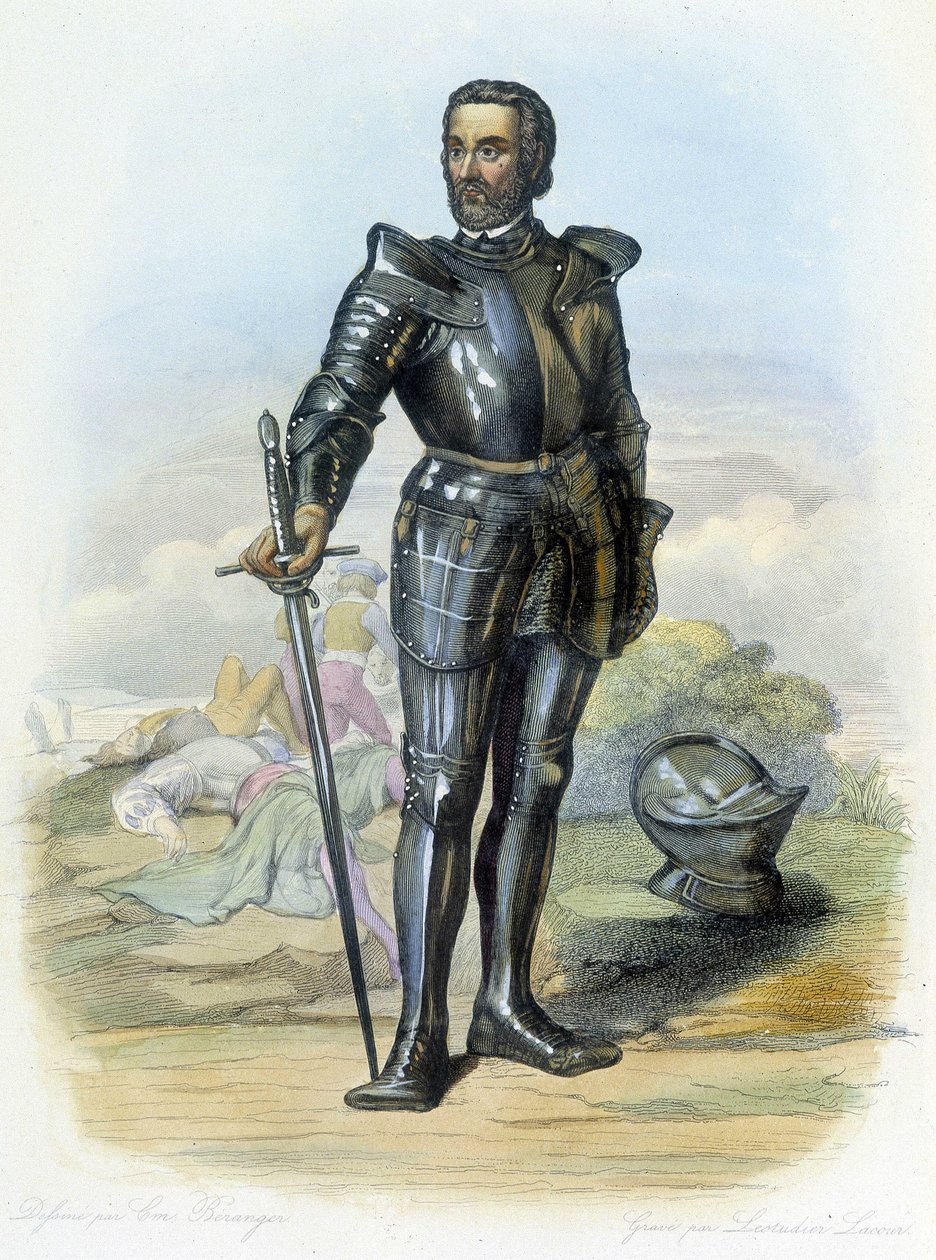Porträt des Ritters Bayard (1475-1524) - in „Le Plutarch français“, Hrsg. Mennechet von French School
