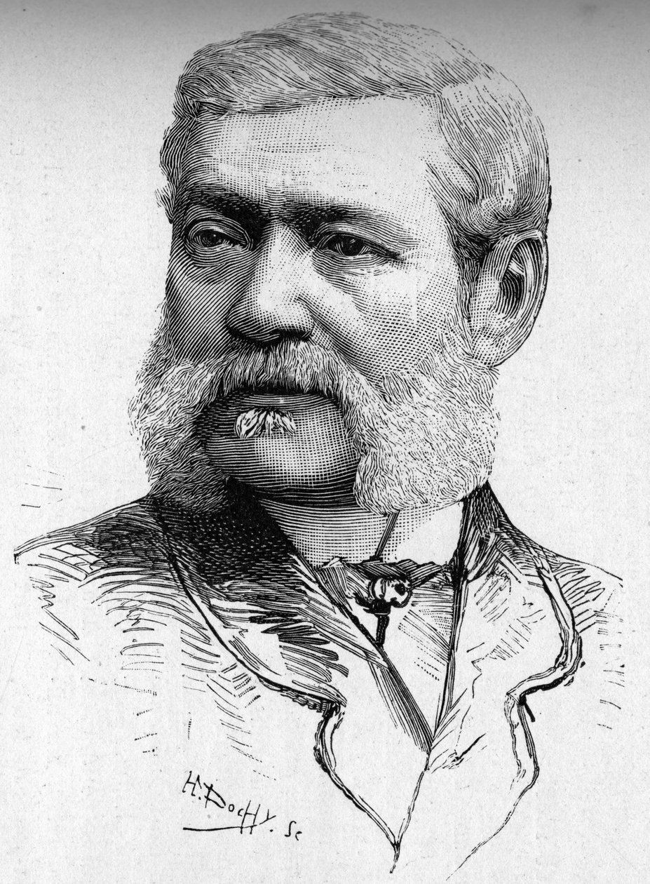 Porträt des Holzstechers, Graf Colonna Cesari (1825-1887). von French School