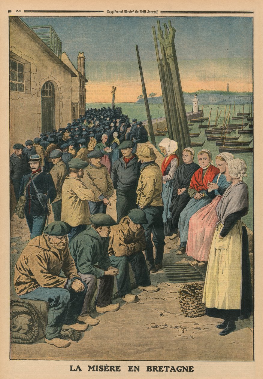 Armut in der Bretagne, Rückseitencover-Illustration aus 