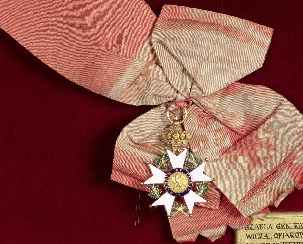 Großkreuz von Prinz Poniatowski (1763-1813) mit dem Band der Ehrenlegion, 1811 (Gold mit weißem & grünem Email) von French School