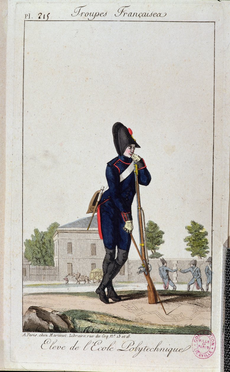 Schüler der Polytechnique, aus Troupes Francaises ca. 1805 von French School