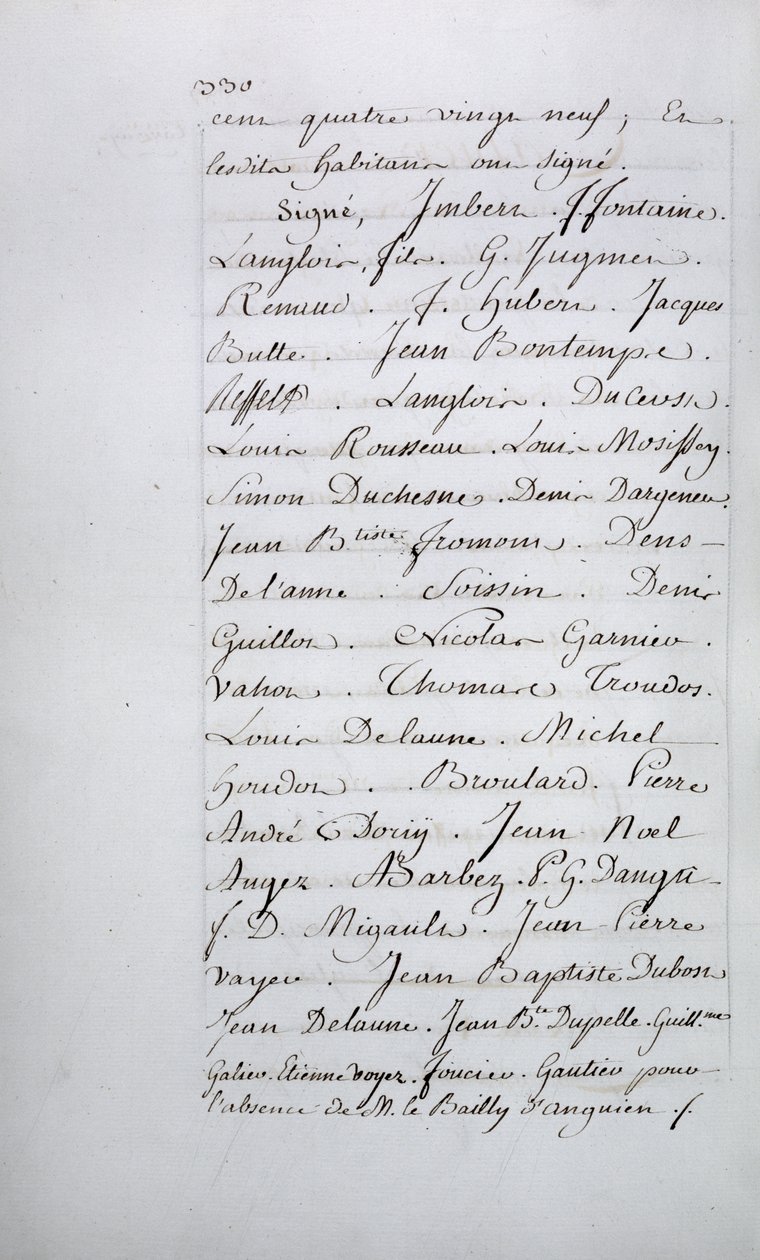 Beschwerderegister der Pfarrei Taverny, Seite 330 mit Unterschriften, April 1789 von French School