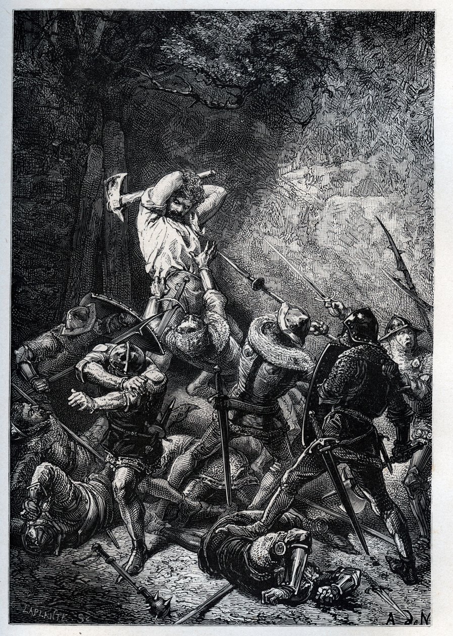 Darstellung des Großen Ferre (ca. 1330-ca. 1358), Held der Picardie im Hundertjährigen Krieg - Gravur aus „L