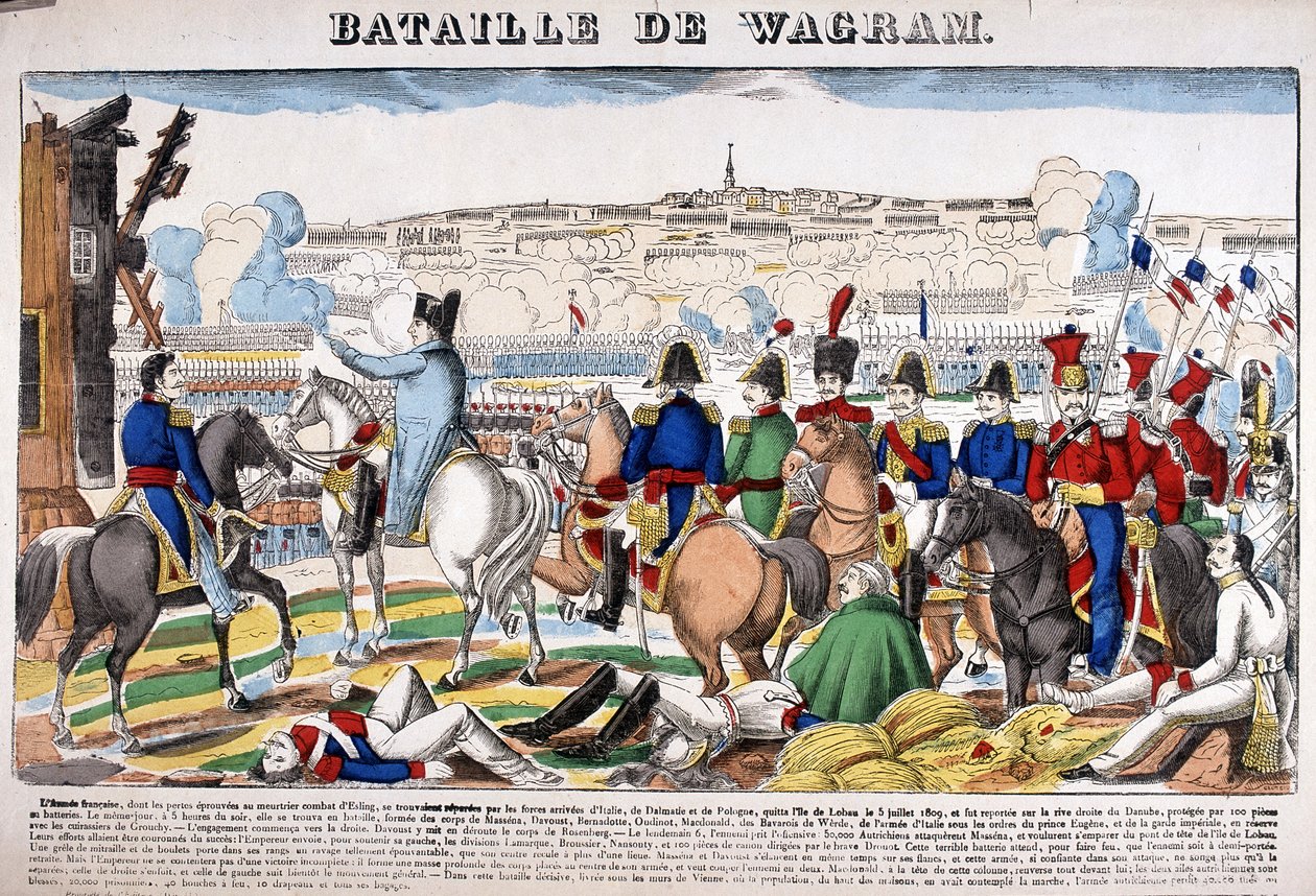 Darstellung der Schlacht von Wagram, 5. Juli von French School