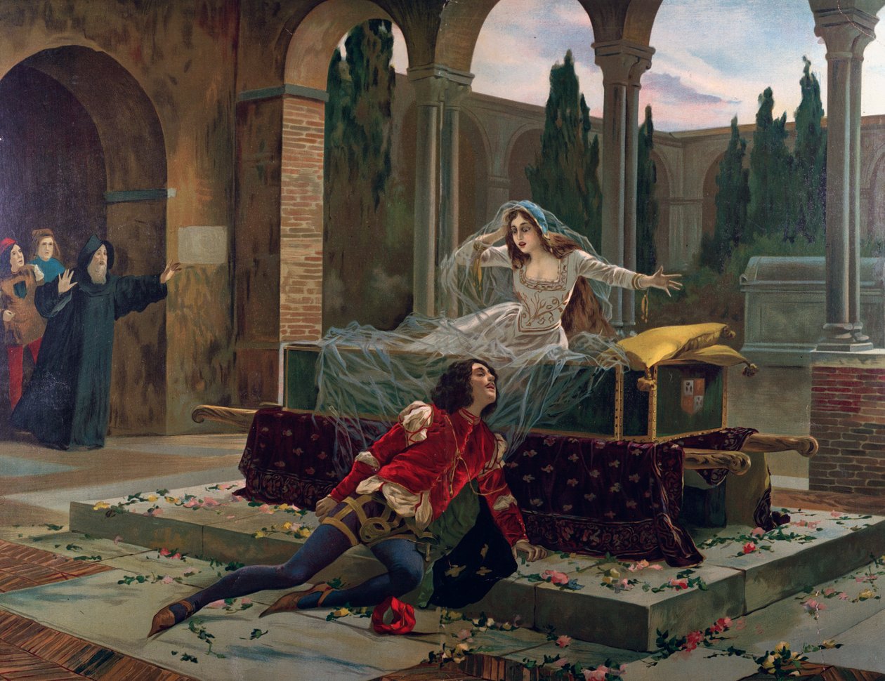 Romeo und Julia Szene aus der Oper Romeo und Julia von Charles Gounod (1818-1893), ca. 1880 von French School