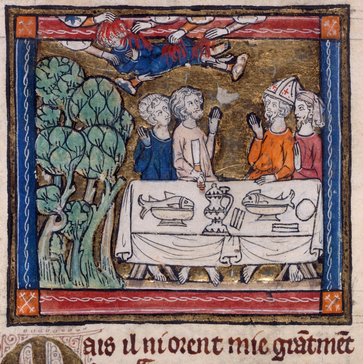 Sieben Hände werfen Feuer auf Moys, Illustration aus 
