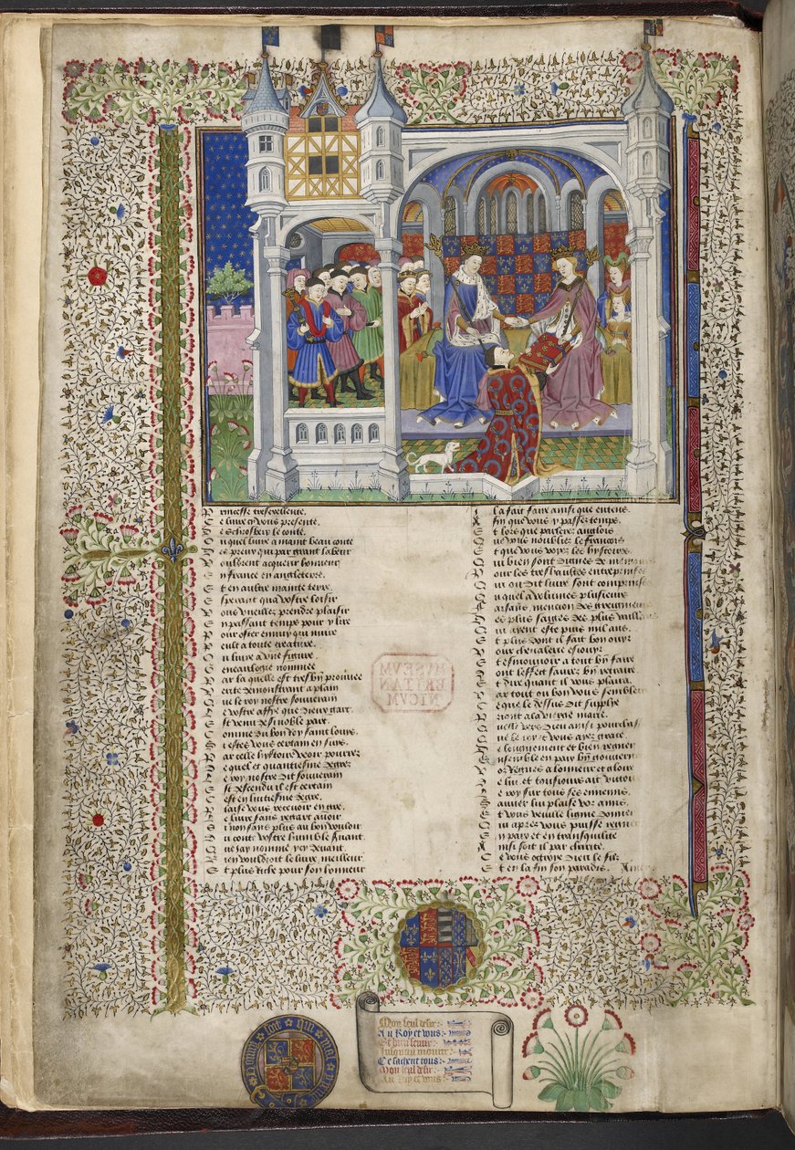 Margarete von Anjou, sitzend mit ihrem Ehemann König Heinrich VI., Illustration aus 