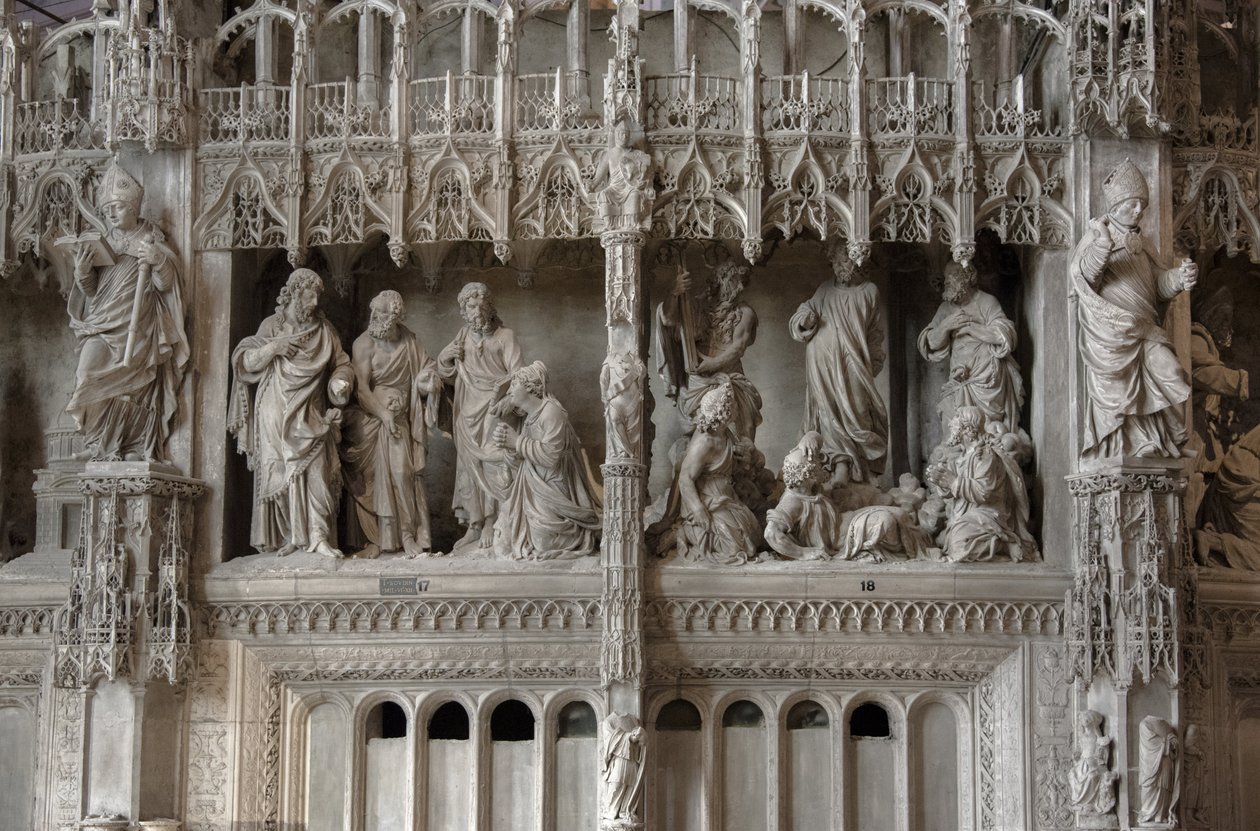 Szenen des Chors der Kathedrale von Chartres: Verklärung, Jesus und die Kanaanäerin von French School