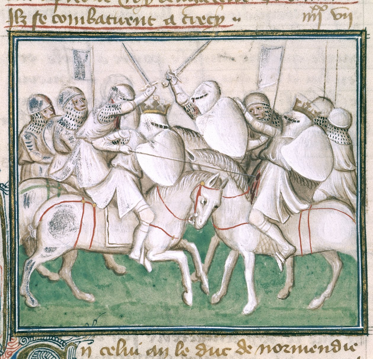 Die Schlacht von Crecy, c.1410 von French School