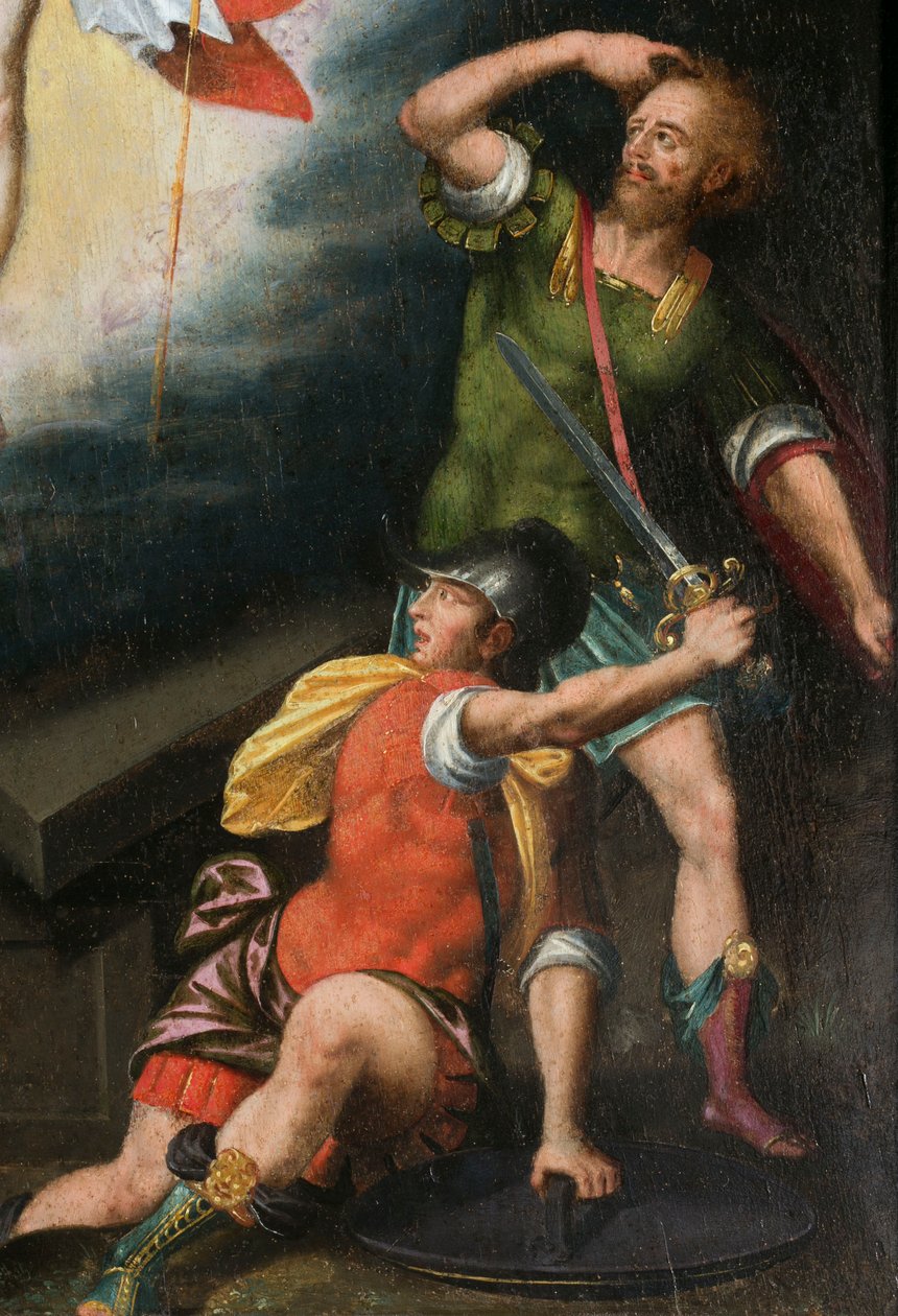 Soldaten während der Auferstehung (Detail) von French School