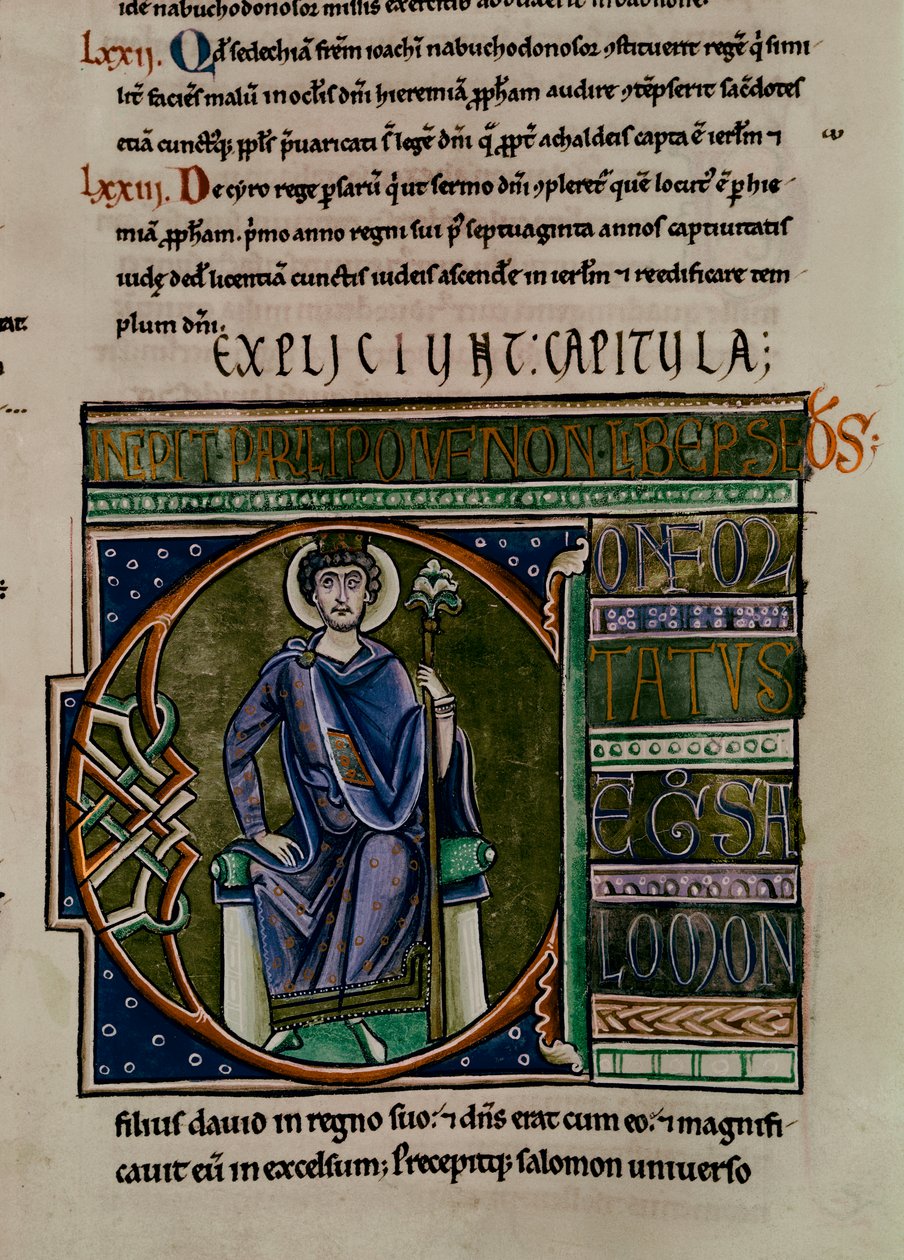 Salomo aus der Souvigny-Bibel von French School