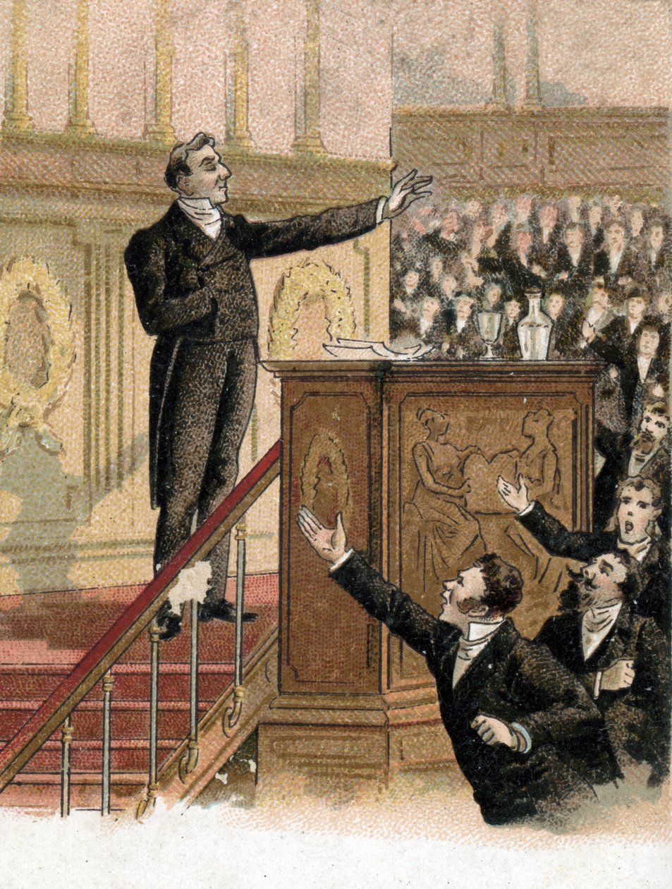 Rede des Außenministers François Guizot (1787-1874) vor der Abgeordnetenkammer gegen die Opposition von French School