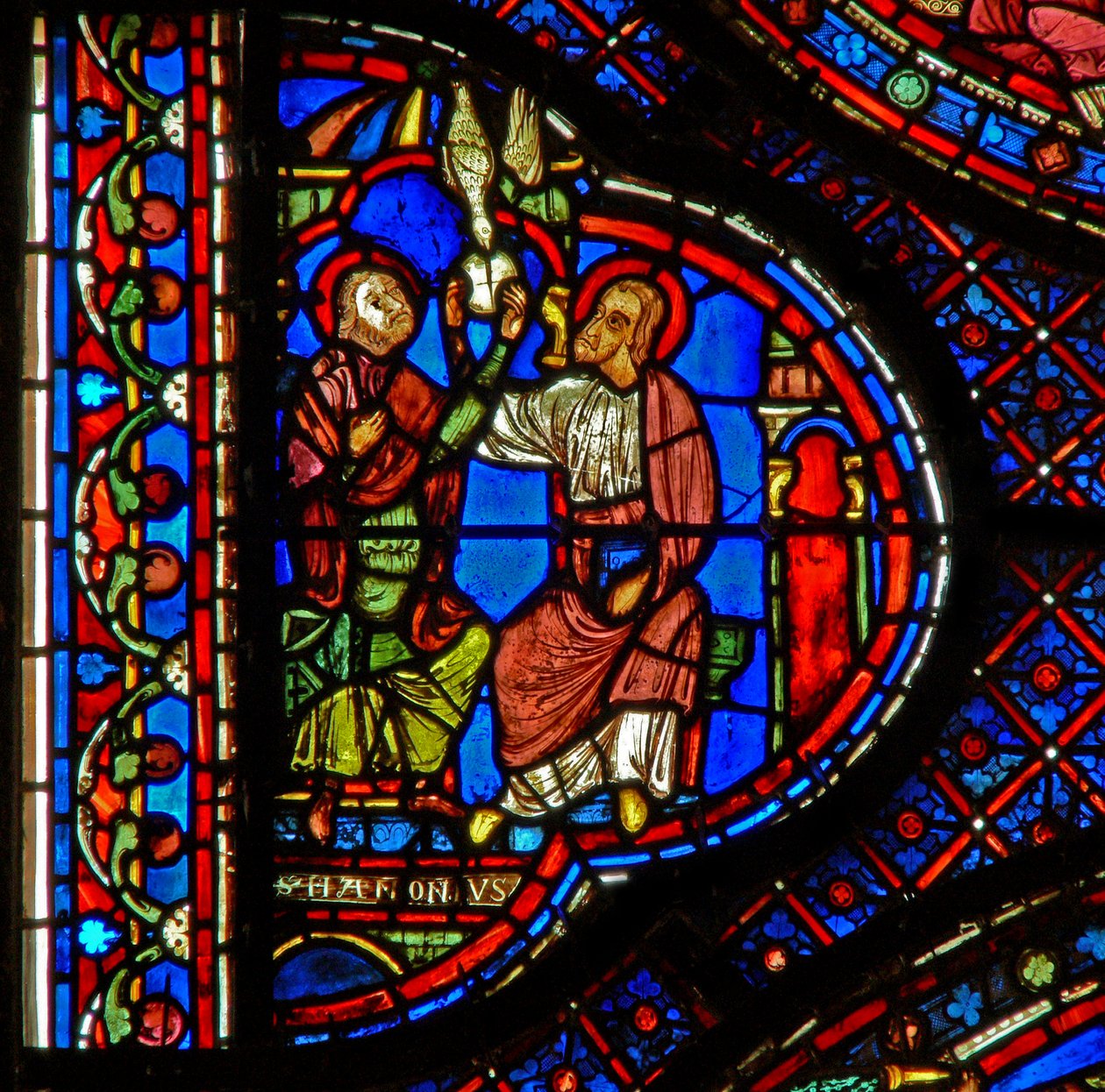 St. Antonius: ein Vogel füttert ihn und St. Paulus Eremit von French School