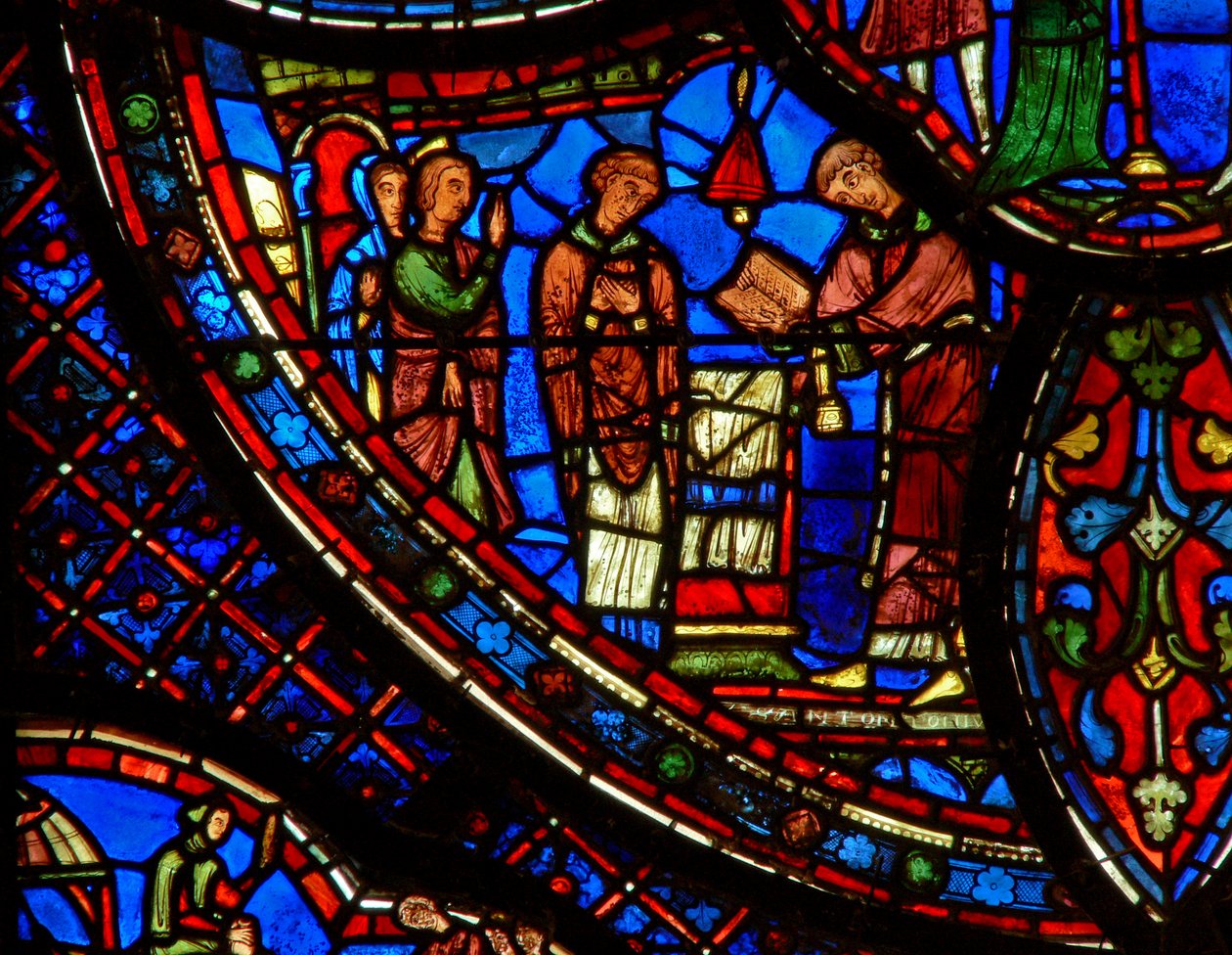 St. Antonius: betritt mit seiner Schwester die Kirche von French School
