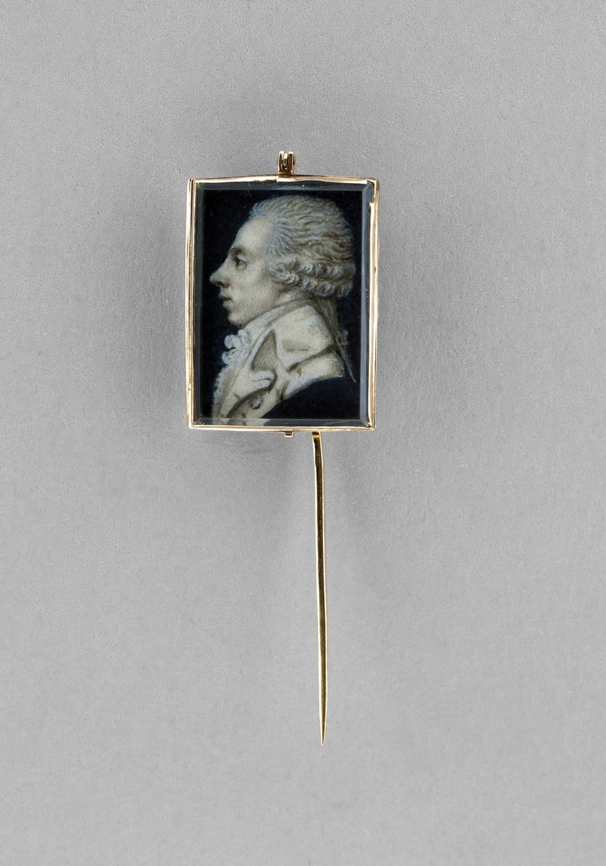 Anstecknadel mit Porträt eines Mannes von French School