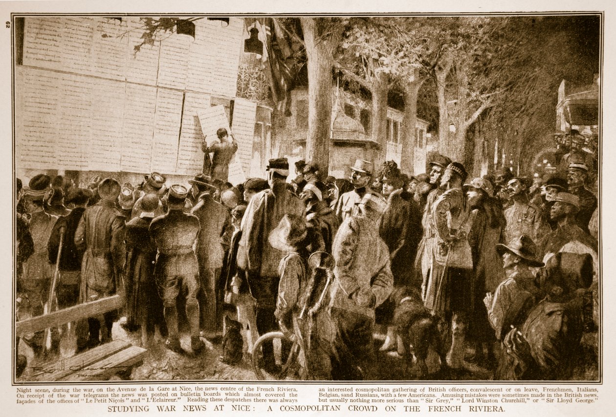 Studium der Kriegsnachrichten in Nizza: Eine kosmopolitische Menge an der französischen Riviera, 1914-19 von French School