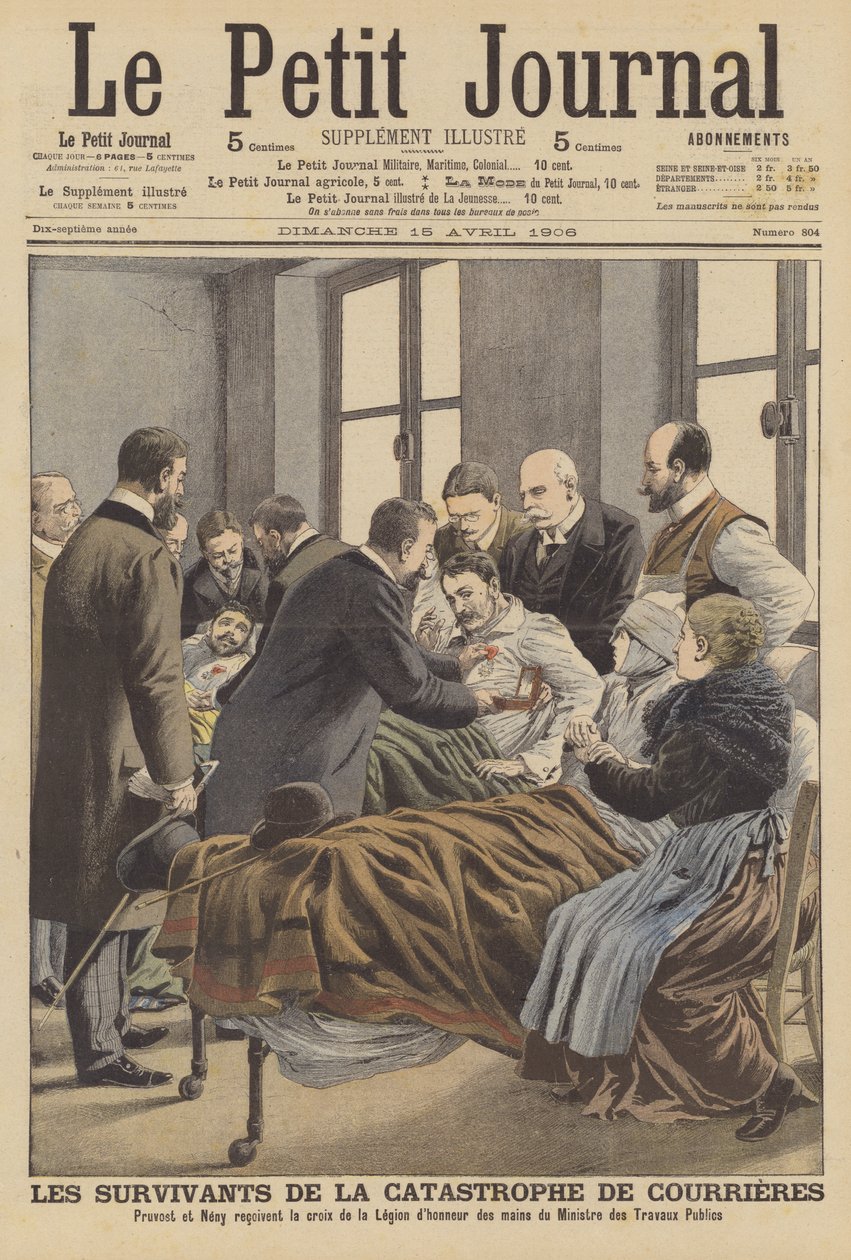 Überlebende des Courrieres-Grubenunglücks von French School