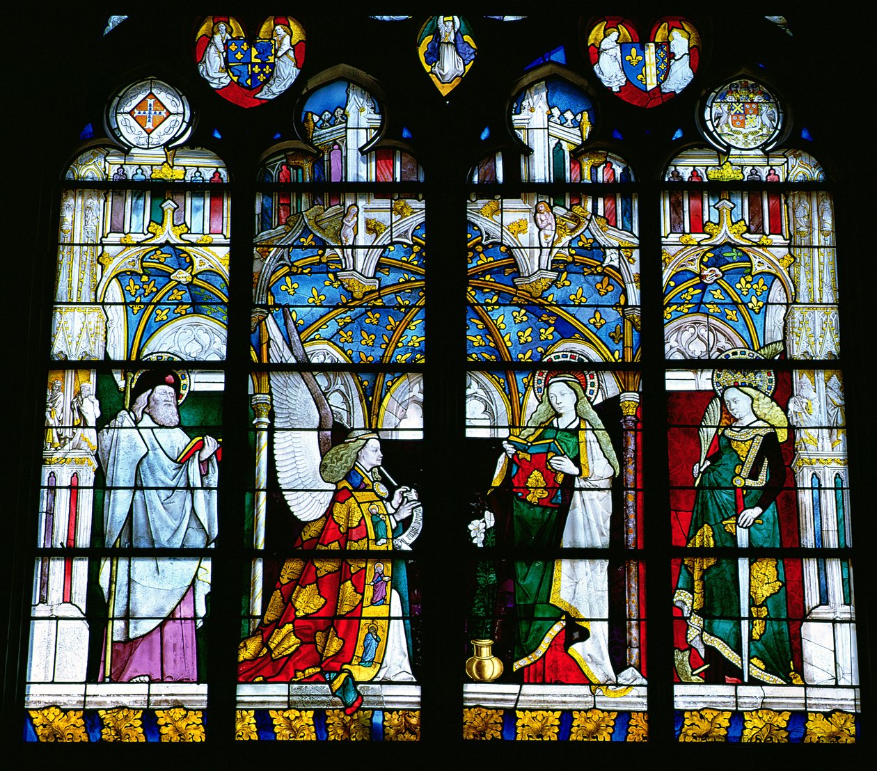 Die Verkündigung, aus der Kapelle von Jacques Coeur von French School