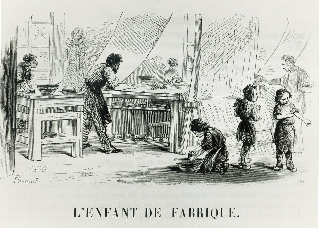 Das Kind der Fabrik, ca. 1842 von French School