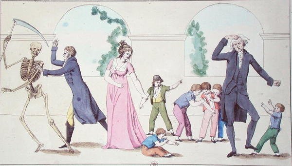 Die Gefahren des Impfstoffs, ca. 1800-04 von French School