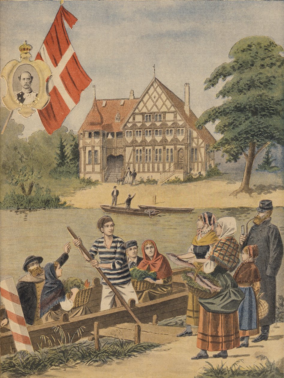 Der dänische Pavillon auf der Weltausstellung 1900 in Paris, Illustration aus Le Petit Journal, 19. August 1900 von French School